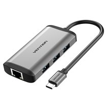 Docking USB Tipo-C CNCHB/ 1xHDMI/ 3xUSB/ 1xUSB Tipo-C PD/ 1xRJ45/ Gris
