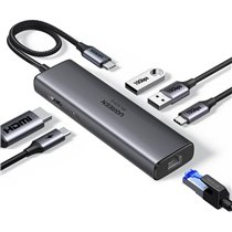 REVODOK 6-IN-1 4K@60HZ HDMI ETH DOCK Acoplamiento Base Gris