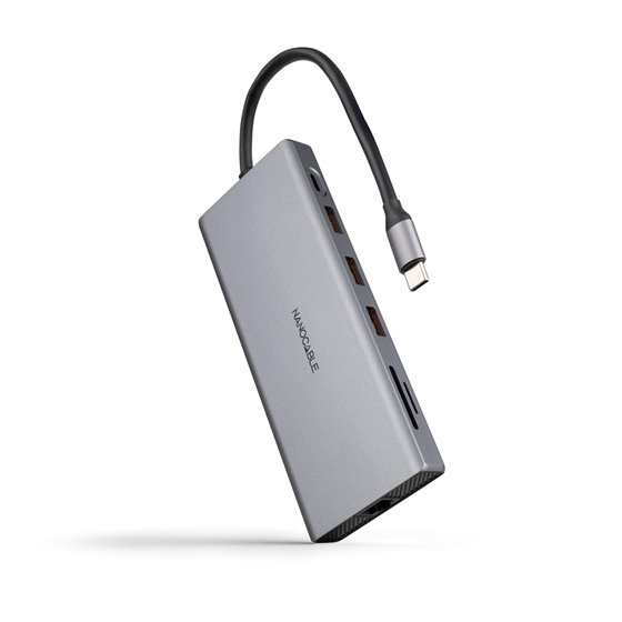 Hub USB-C 12 en 1, Conversor USB-C 3.1 a 3xUSB-A 3.2 + USB-C 3.2 + USB-C PD + 2xHDMI 4K@60Hz + DP 4K@60Hz + RJ45 1Gbps + TF + SD