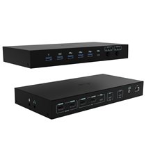 USB-C KVM Dock PRO for Three Hosts, Dual Video, with 2x Power Delivery, max 92W