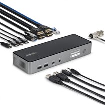 Docking Station Universal USB-C de 3 Pantallas - Docking Station USB Tipo C HDMI DP - PD 140W para Carga de MacBook Pro y Window