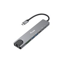 133497 base para portátil y replicador de puertos Alámbrico USB Tipo C Negro, Gris