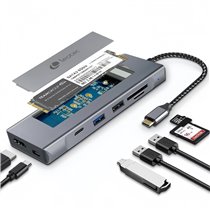 Docking Station 8 en 1 con ranura M.2 para SSD