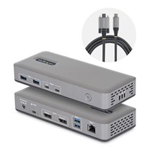 Docking Station USB-C de 2 Monitores DisplayPort - 4K 60Hz - Red Ethernet de 1Gbps - Dock Multipantalla - PD de 100W para Carga 
