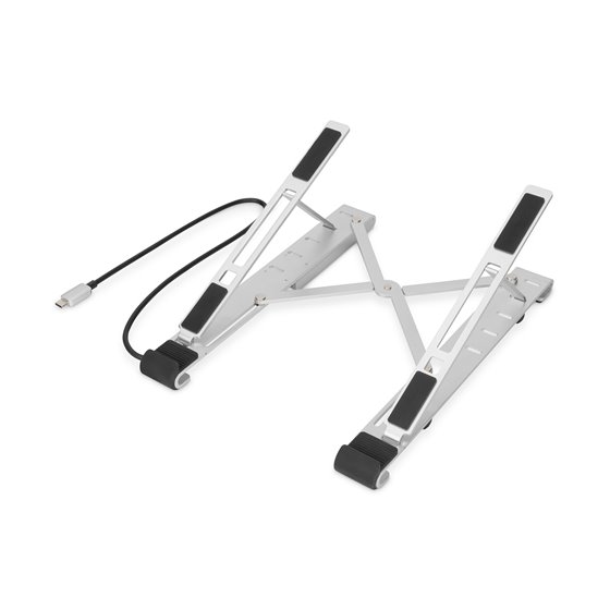 Soporte variable para notebook con hub USB-C™ integrado, 5 puertos