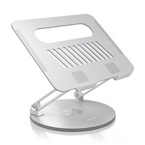 Soporte de Sobremesa XL Giratorio Ajustable para Portátil / Tablet 10-17, Plata