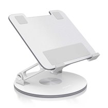 Soporte de Sobremesa Giratorio Ajustable Para Portatil / Tablet 7-13, Plata