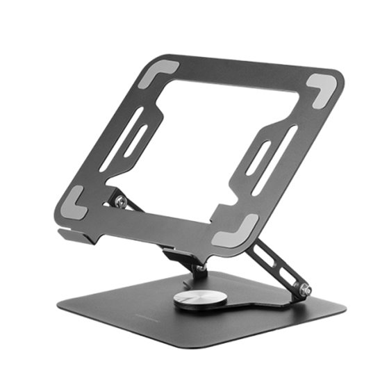 MA-RSN, Soporte para Portátiles y Tablets hasta 17", Ajuste en Altura + Inclinación + Rotación 360º, Stand Estructura Acero, Alm