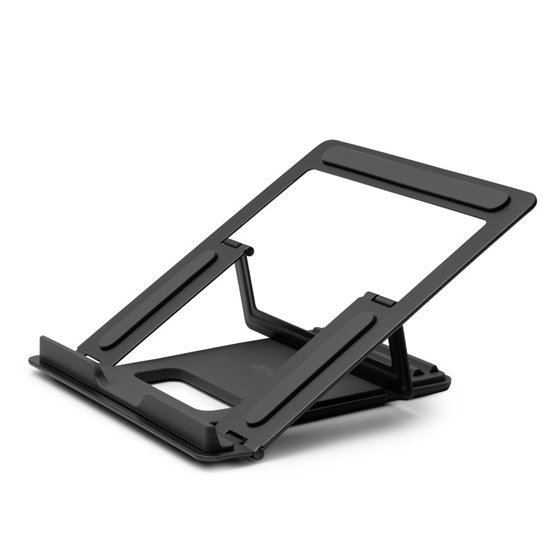 20917 soporte para ordenador portátil Mesita plegable para ordenador portátil Negro, Plata