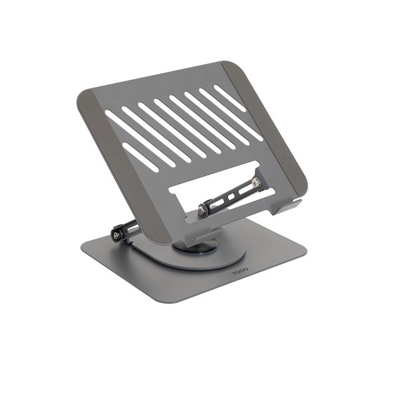 Soporte Elevador con rotación 360° y ajustable, para dispositivos de 11”-17”, Color Gris Oscuro