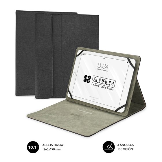Funda Tablet Clever Stand Tablet Case 10,1" Black