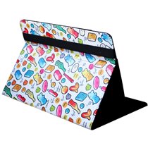 Funda Universal Estampada 9"-11" Cool Candy blanco puntos azules