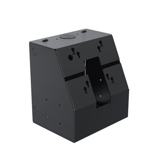 SpacePole Kiosk SPK110-02 accesorio para terminal de punto de venta Modulo central Negro Metal 75 x 75 mm 100 x 100 mm