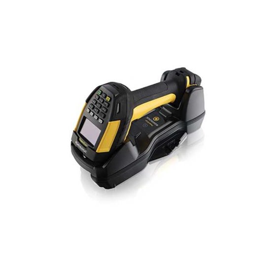 PM9600-DKHP433RK20 lector de código de barras Lector de códigos de barras portátil 1D/2D Laser Negro, Amarillo