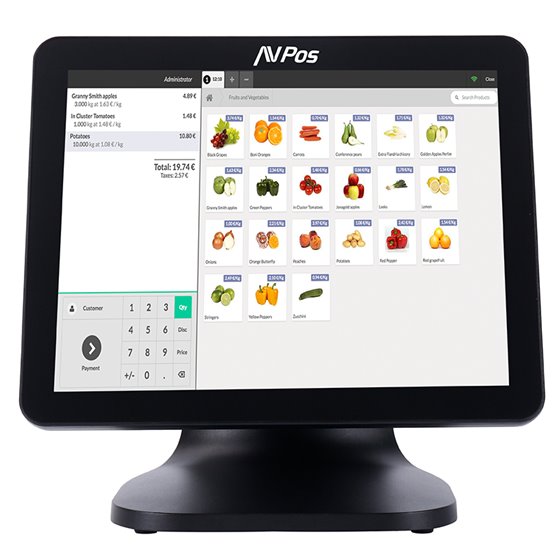 AVP-K5000B-N1-8128 Terminal Punto Venta (TPV) N100 38,1 cm (15") 1024 x 768 Pixeles Pantalla táctil