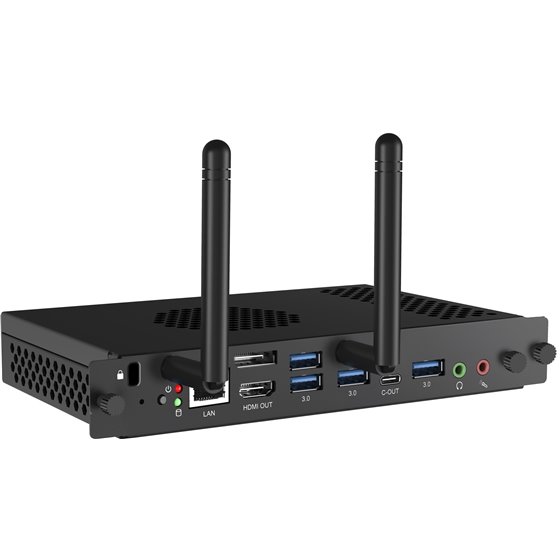OPC51204BC-1 PCs/estación de trabajo Intel® Core™ i5 i5-12450H 8 GB DDR4-SDRAM 256 GB SSD Windows 11 IoT Enterprise Mini PC Negr