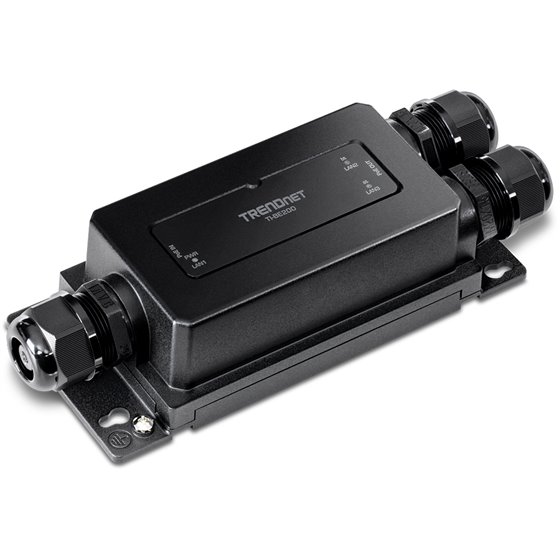 TI-BE200 ampliador de red Transmisor y receptor de red Negro 10, 100, 1000 Mbit/s