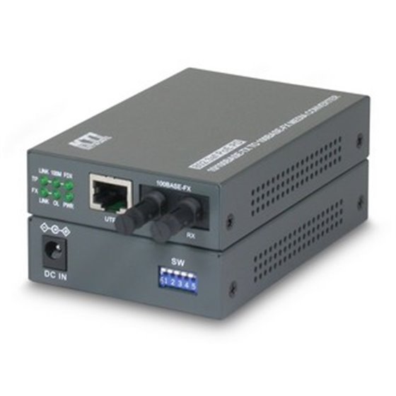 KC-350 convertidor de medio 100 Mbit/s 1310 nm Multimodo Gris