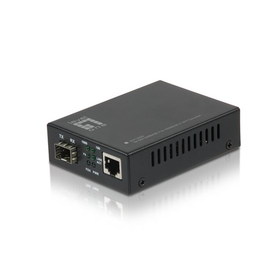 GVT-2000 convertidor de medio 1000 Mbit/s Multimodo Negro