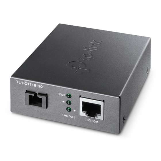TL-FC111B-20 convertidor de medio 100 Mbit/s Monomodo Negro