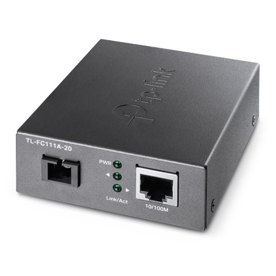 TL-FC111A-20 convertidor de medio 100 Mbit/s Monomodo Negro