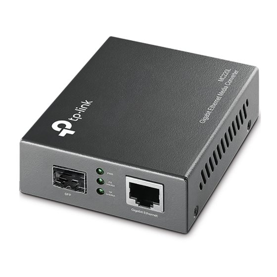 MC220L convertidor de medio 1000 Mbit/s Multimodo, Monomodo Negro