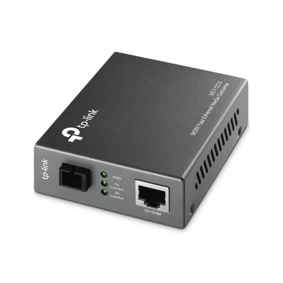 MC112CS convertidor de medio 100 Mbit/s Monomodo Negro