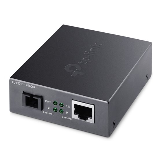 TL-FC111PB-20 convertidor de medio 100 Mbit/s Negro