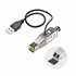 Mini Conversor de Medios de Fibra Óptica Gigabit a Ethernet RJ45 - de Fibra Monomodo (10km) o Multimodo (800m) - Alimentado por 