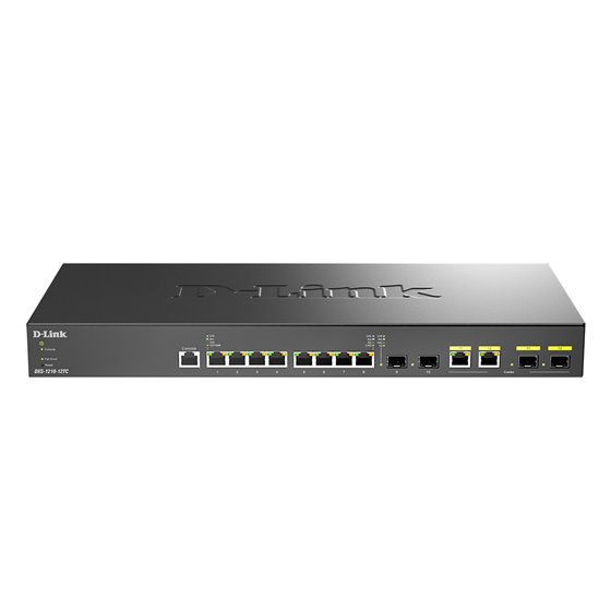 DXS-1210-12TC switch Gestionado L2/L3 10G Ethernet (100/1000/10000) 1U Negro, Plata