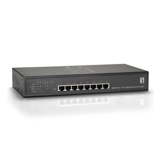 Switch Gigabit Ethernet PoE de 8 puertos, 61.6W, 802.3at PoE+, 4 Puertos PoE