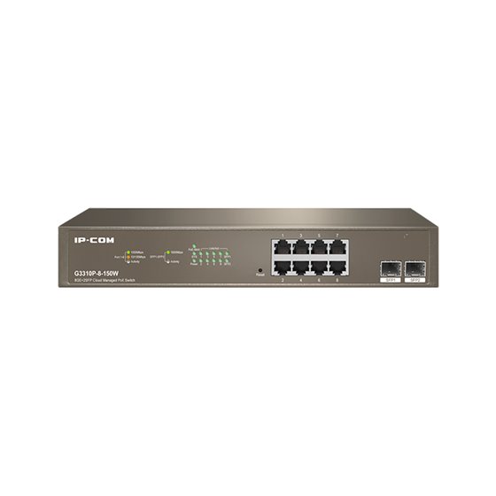 G3310P-8-150W switch Gestionado L2 Gigabit Ethernet (10/100/1000) Energía sobre Ethernet (PoE) Gris