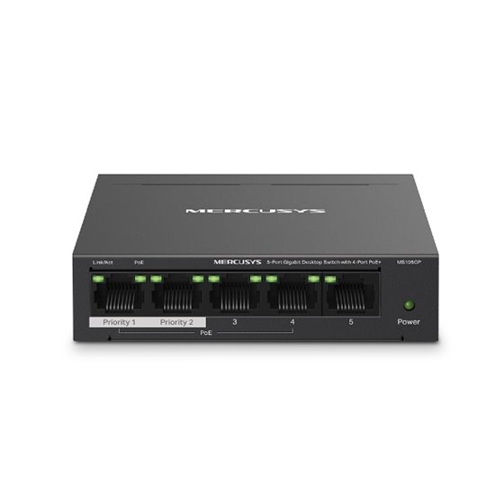 MS105GP switch Gigabit Ethernet (10/100/1000) Energía sobre Ethernet (PoE) Negro