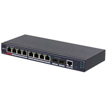 PoE SG4010P-2F Gestionado L2 Gigabit Ethernet (10/100/1000) Energía sobre Ethernet (PoE) Negro