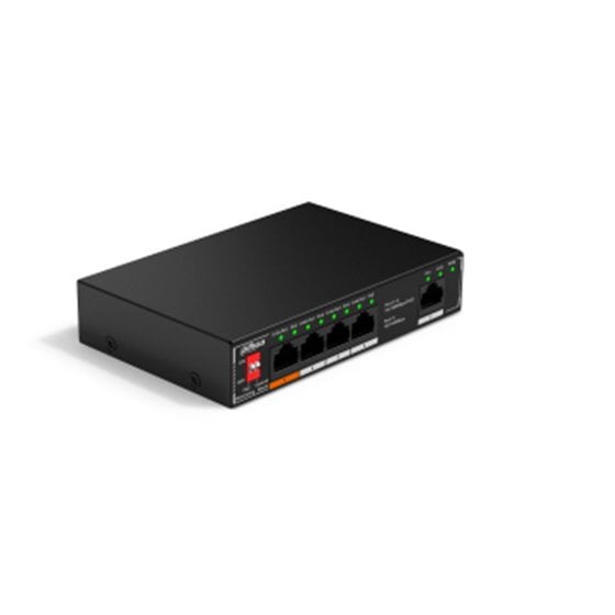 PoE DH-SF1005 switch No administrado L2 Fast Ethernet (10/100) Energía sobre Ethernet (PoE) Montaje en pared/escritorio Negro