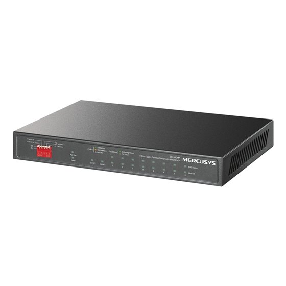 MS110GMP switch Gigabit Ethernet (10/100/1000) Energía sobre Ethernet (PoE) Negro
