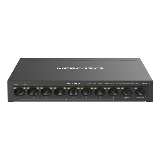 MS110CP switch Fast Ethernet (10/100) Energía sobre Ethernet (PoE) Negro