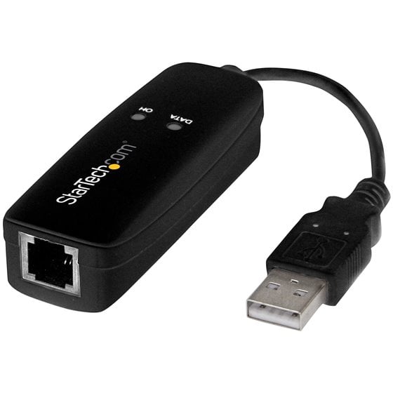 Fax Módem USB 2.0 Externo de 56K V.92 Basado en Hardware - Con Velocidades de Transferencia de Hasta 56Kbps (datos) 14,4Kbps(Fax