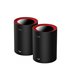 M3000 2-Pack Doble banda (2,4 GHz / 5 GHz) Wi-Fi 6 (802.11ax) Negro, Rojo 1 Interno