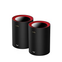 M3000 2-Pack Doble banda (2,4 GHz / 5 GHz) Wi-Fi 6 (802.11ax) Negro, Rojo 1 Interno