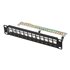 patch panel blank 12 port 1U 10 ftp for keystone modules black v2