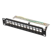 patch panel blank 12 port 1U 10 ftp for keystone modules black v2