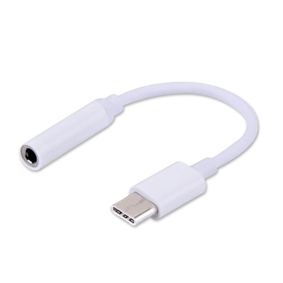 AK-35 mobile phone cable White 0.12 m USB C 3.5mm cable de teléfono móvil Blanco 0,12 m 3,5mm