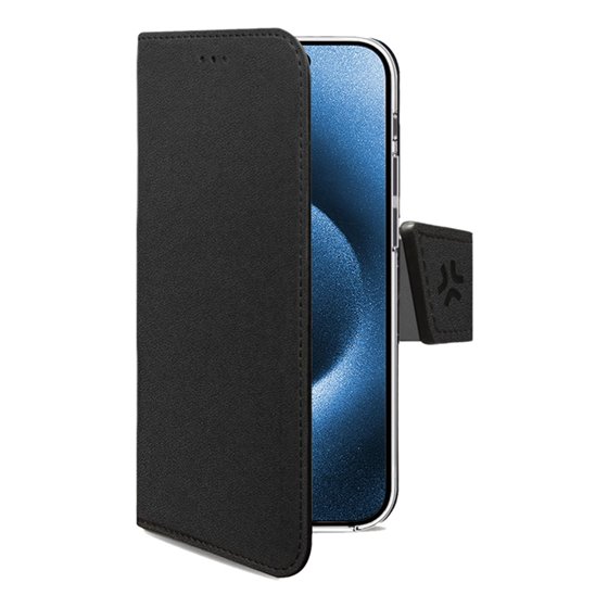 WALLY1079 funda para teléfono móvil 16 cm (6.3") Funda cartera Negro