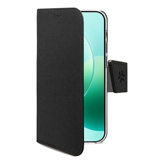 WALLY funda para teléfono móvil 17 cm (6.7") Funda cartera Negro