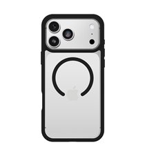 React MagSafe Series para Apple iPhone 17 Pro Max, negro Crystal, transparente/negro
