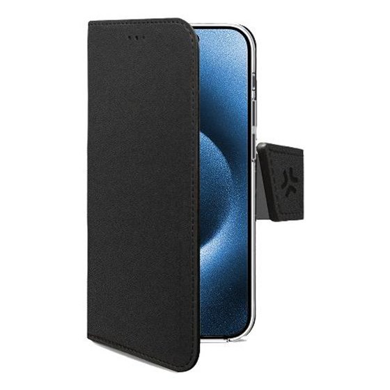 WALLYMAG funda para teléfono móvil 16 cm (6.3") Funda cartera Negro