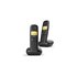 A270 Duo Teléfono DECT Negro Identificador de llamadas