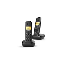 A270 Duo Teléfono DECT Negro Identificador de llamadas