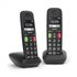 E290 Duo Teléfono DECT/analógico Identificador de llamadas Negro